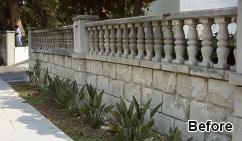 Decorative Concrete Wall Block Repair